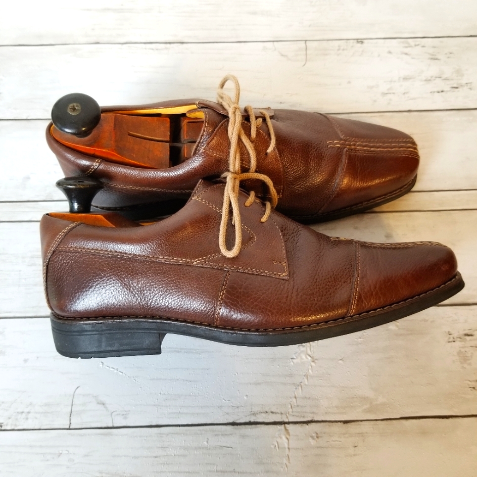 Sandro Moscoloni The Derby Leather Brown Lace Up Luxury Derby Dress Shoe